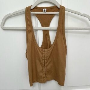 Adam Selman Sport racer back cropped tank, size XS